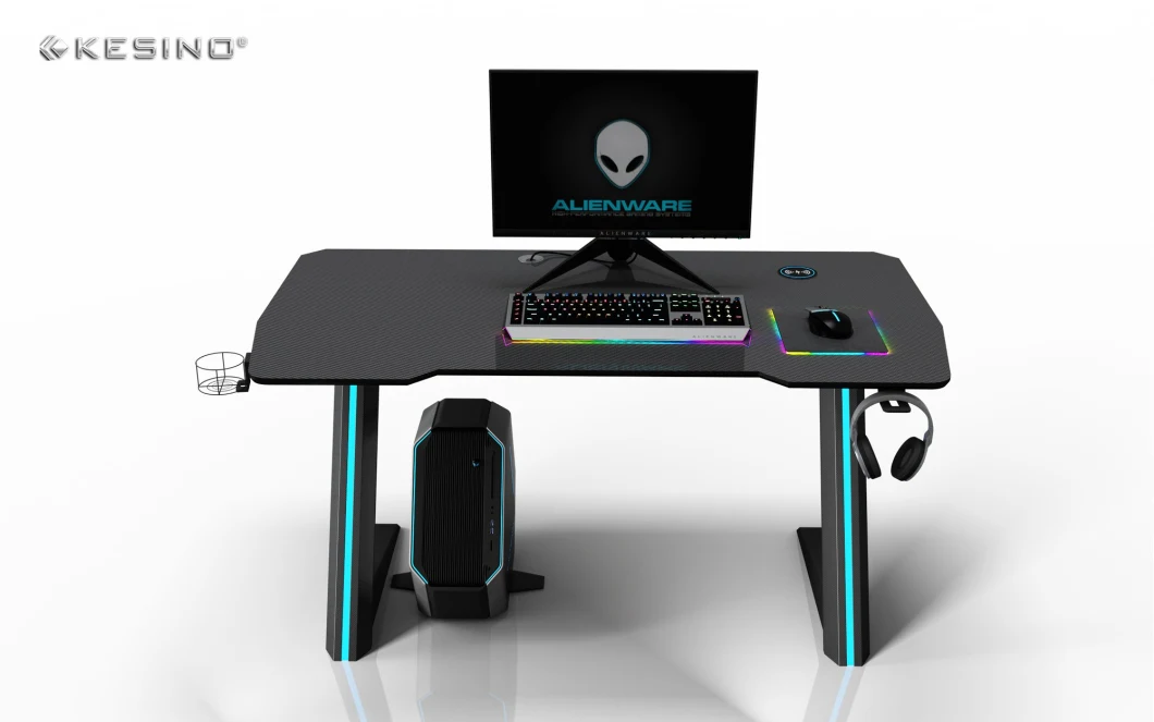 Stand LED Wireless Charging E-Sports Gaming Desk Office Computer Table