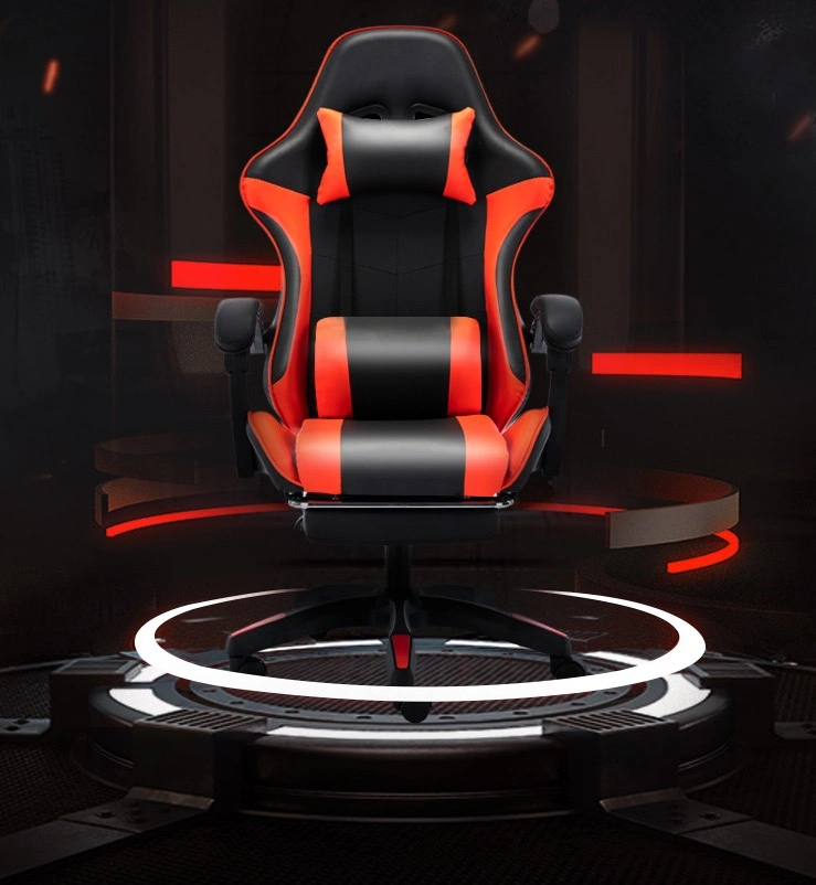 Free Sample PC Dropshipping Leather Yi Silla Gamer Chaire Racing Computer Reclining LED Gaming Chair with Footrest