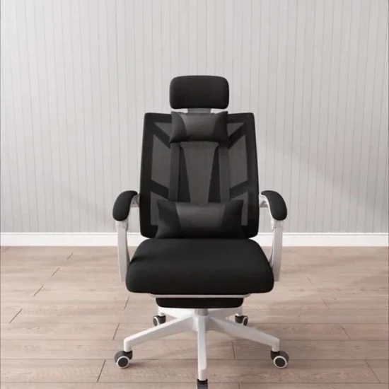 Chaise inclinable en maille ergonomique avec repose-pieds Meilleure chaise en maille de bureau