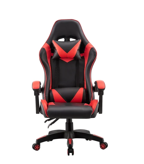 Chaise de jeu de course inclinable en cuir PU ergonomique Gamer avec repose-pieds