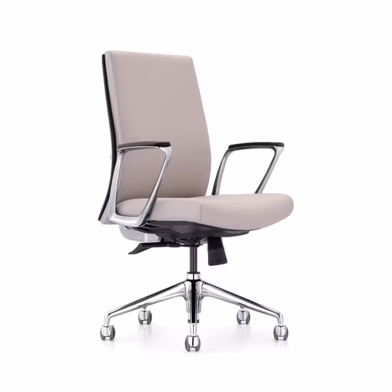 Chaises de direction de bureau d'ordinateur en cuir aniline ergonomiques de luxe de haute qualité Zode