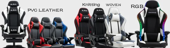 Nouvelle chaise de jeu LED RVB brevetée avec accoudoir inclinable breveté