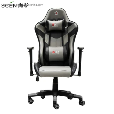 Chaise de course de jeu en cuir PU chaise de jeu de course de soutien lombaire ergonomique confortable pivotante